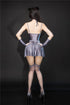 Satin Smooth Backless Pleated Micro Mini Dress for Women